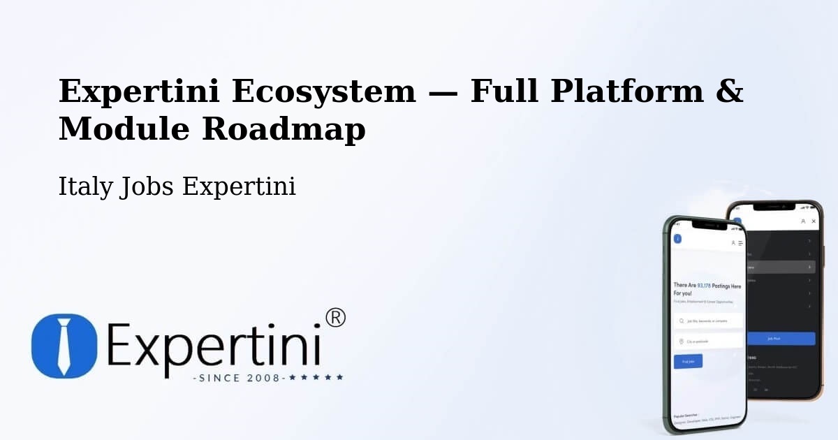 Expertini Ecosystem — Full Platform & Module Roadmap – Lecco